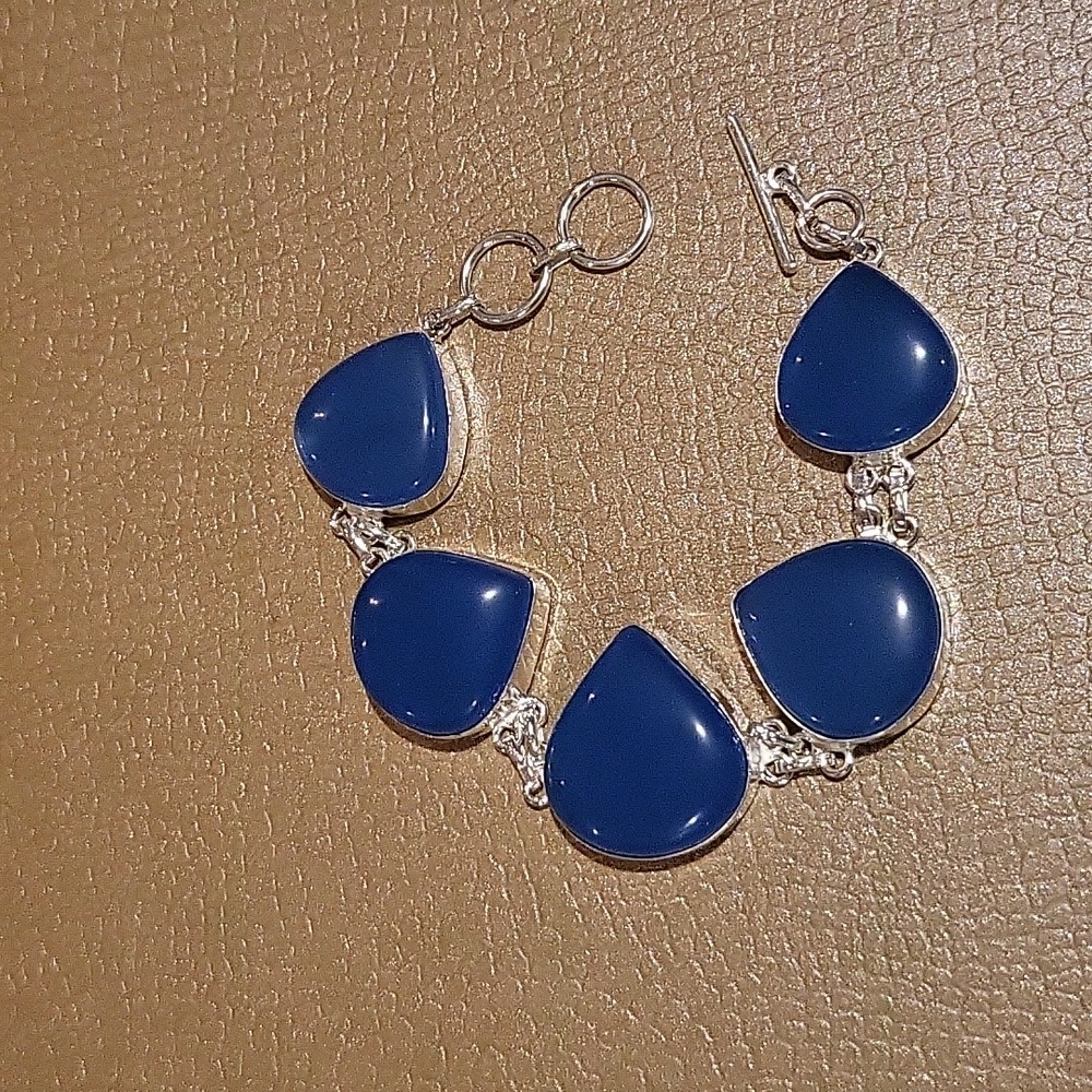 Beautiful Blue Chalcedony Bracelet  - NWT
